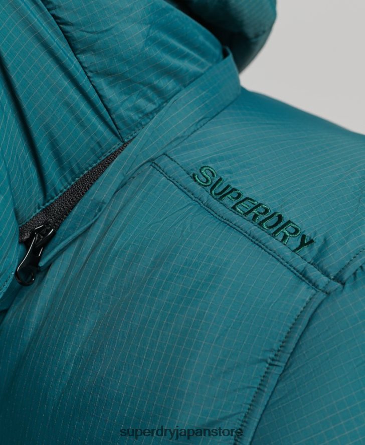 タッチラインパッド入りショートジャケット 男性 Superdry 衣類 緑 2J62PZ973