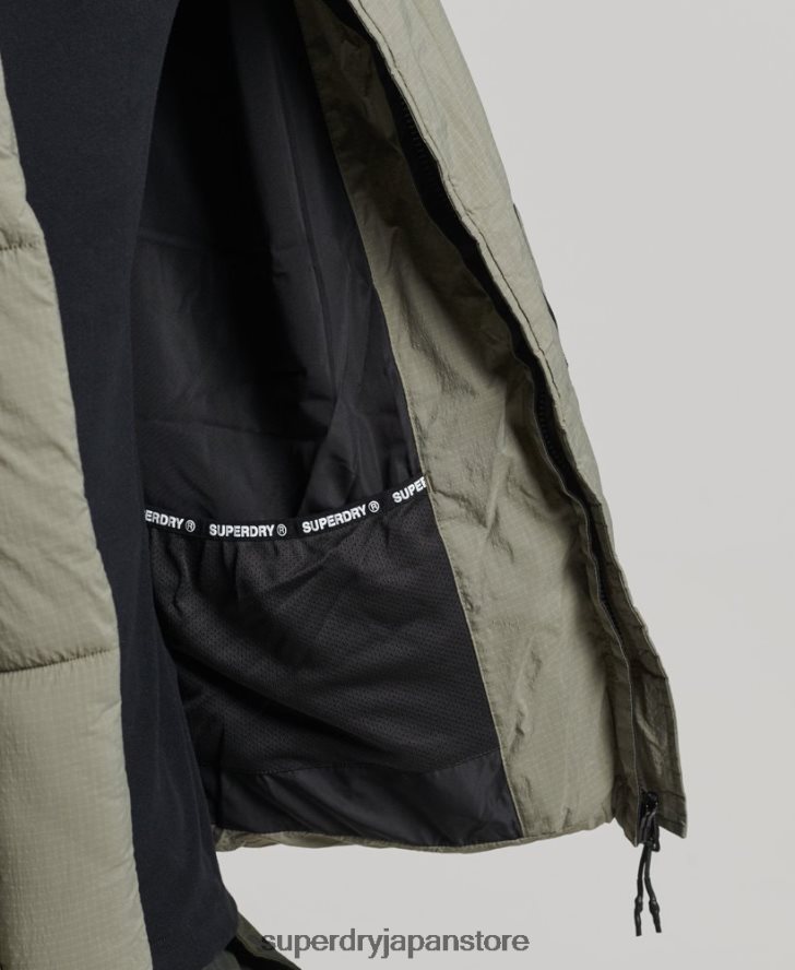 タッチラインパッド入りショートジャケット 男性 Superdry 衣類 カーキ 2J62PZ974