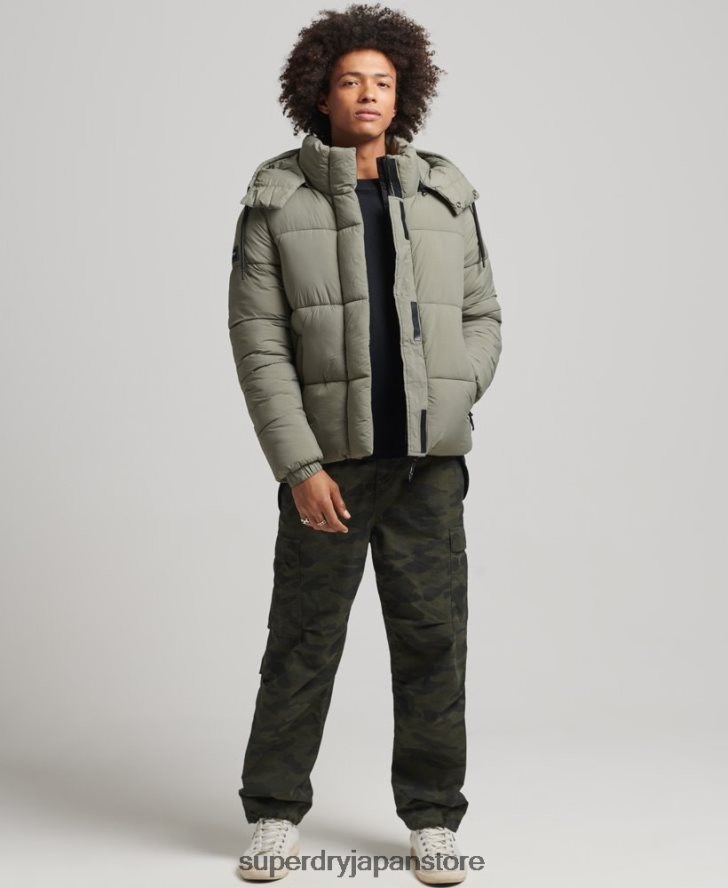 タッチラインパッド入りショートジャケット 男性 Superdry 衣類 カーキ 2J62PZ974