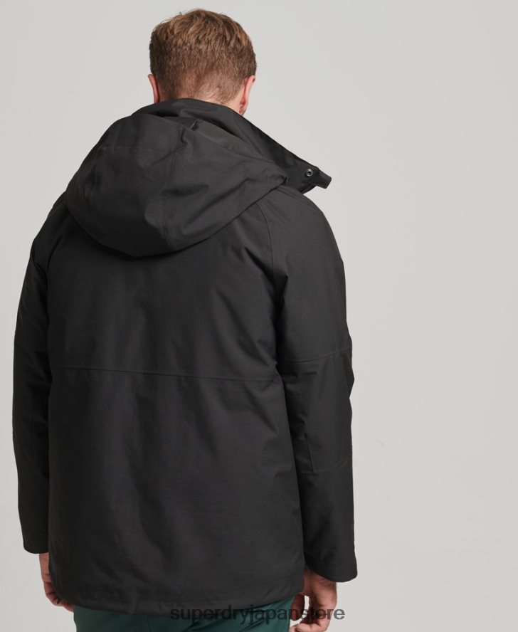 スノーウルトラジャケット 男性 Superdry 衣類 黒 2J62PZ976
