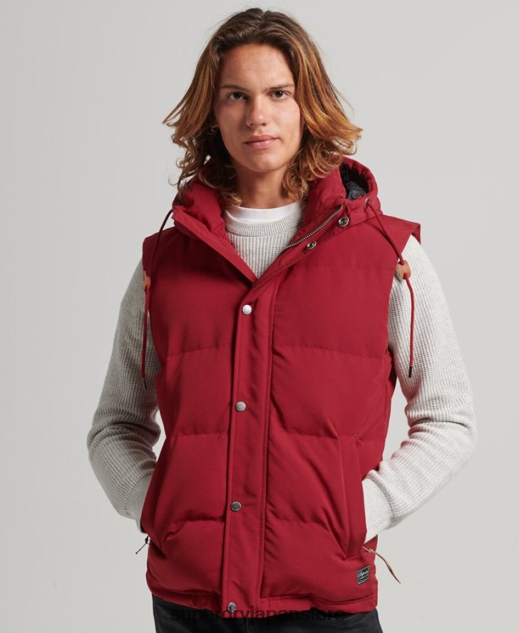 エベレスト フード付きパファージレ 男性 Superdry 衣類 赤 2J62PZ984