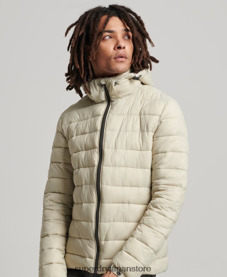 フード付きクラシックパファージャケット 男性 Superdry 衣類 ベージュ 2J62PZ985