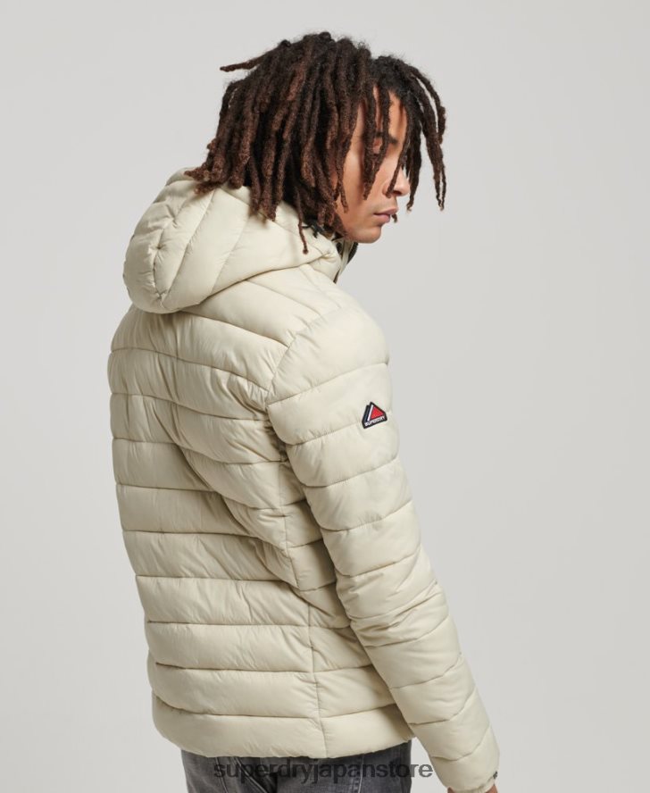 フード付きクラシックパファージャケット 男性 Superdry 衣類 ベージュ 2J62PZ985