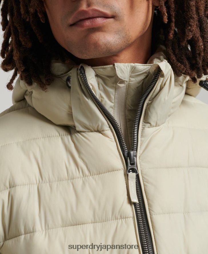 フード付きクラシックパファージャケット 男性 Superdry 衣類 ベージュ 2J62PZ985