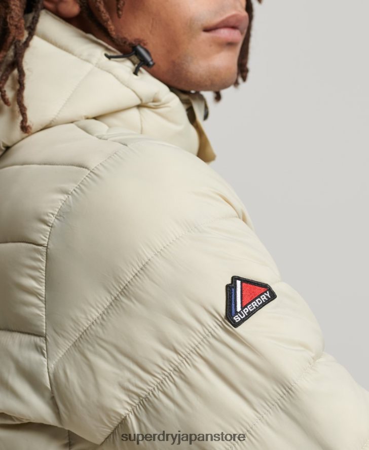 フード付きクラシックパファージャケット 男性 Superdry 衣類 ベージュ 2J62PZ985