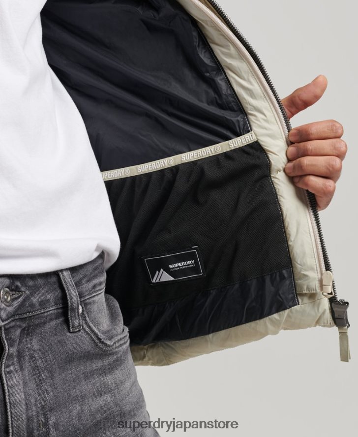フード付きクラシックパファージャケット 男性 Superdry 衣類 ベージュ 2J62PZ985