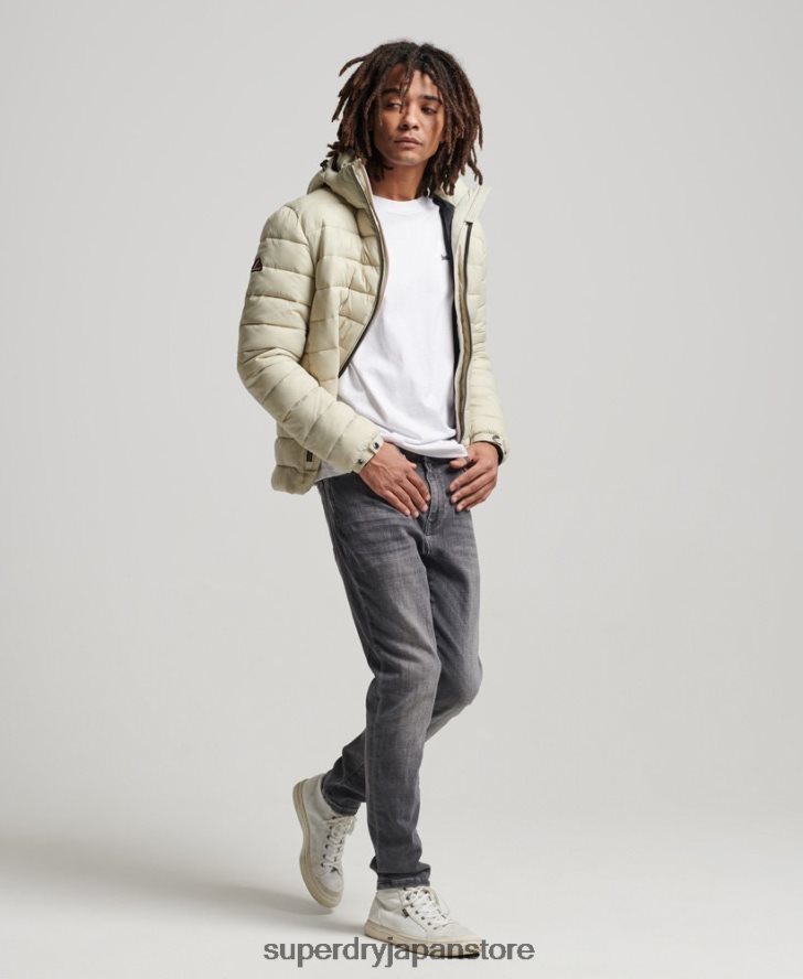 フード付きクラシックパファージャケット 男性 Superdry 衣類 ベージュ 2J62PZ985