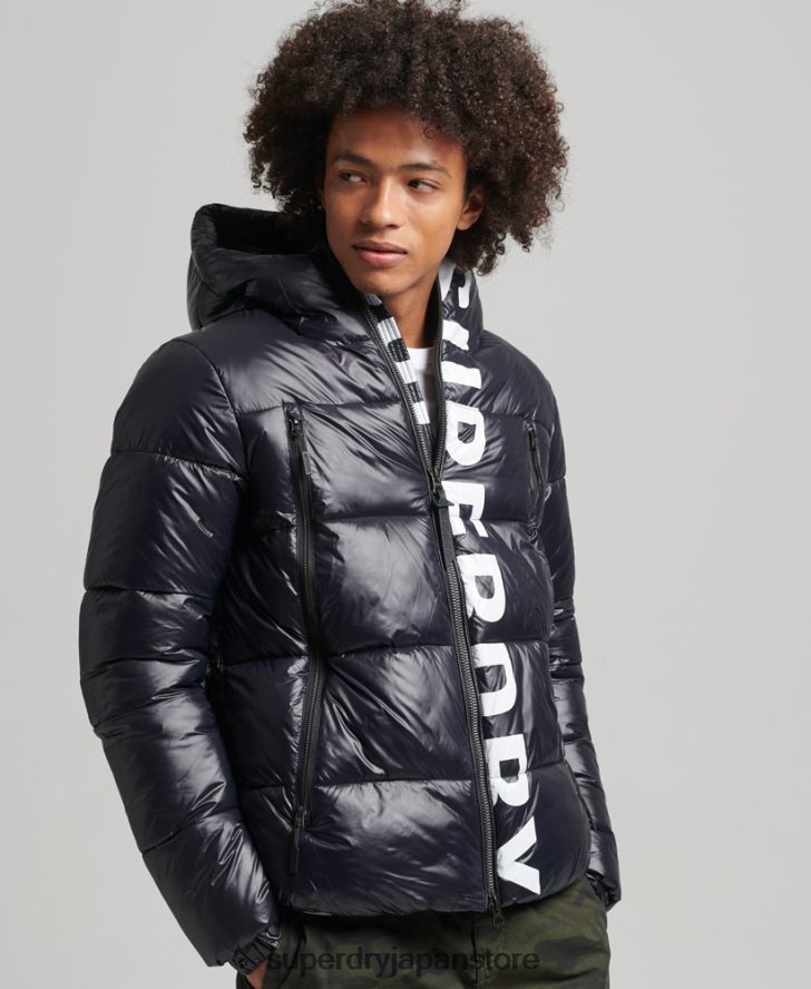 マウンテンフード付きアルパインジャケット 男性 Superdry 衣類 黒 2J62PZ986