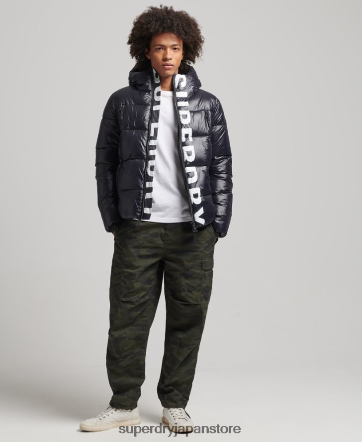 マウンテンフード付きアルパインジャケット 男性 Superdry 衣類 黒 2J62PZ986