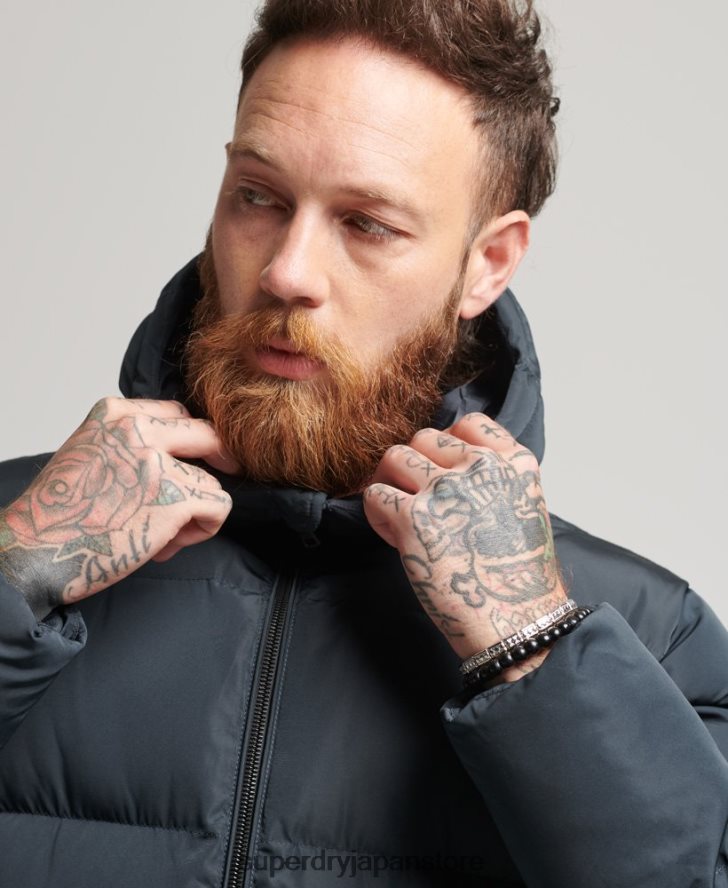 ショートフグコート 男性 Superdry 衣類 海軍 2J62PZ988