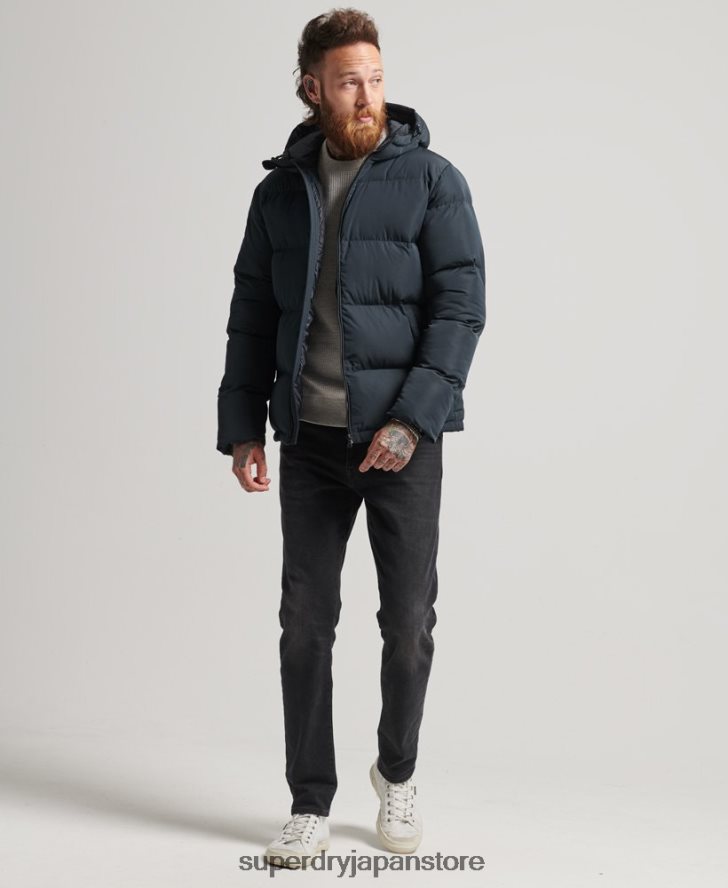 ショートフグコート 男性 Superdry 衣類 海軍 2J62PZ988