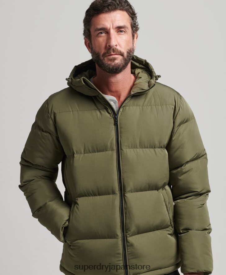 ショートフグコート 男性 Superdry 衣類 カーキ 2J62PZ989