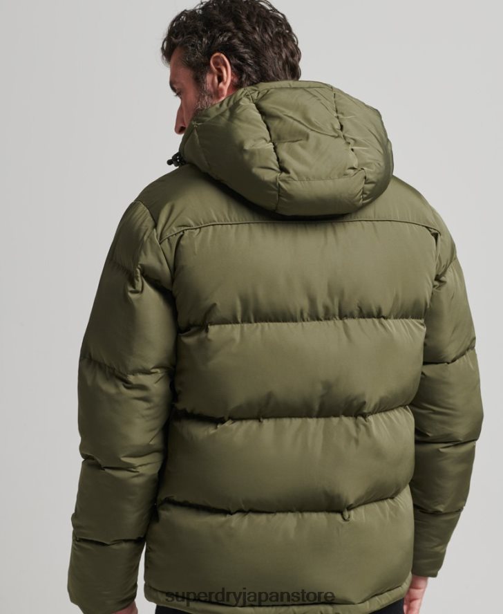 ショートフグコート 男性 Superdry 衣類 カーキ 2J62PZ989