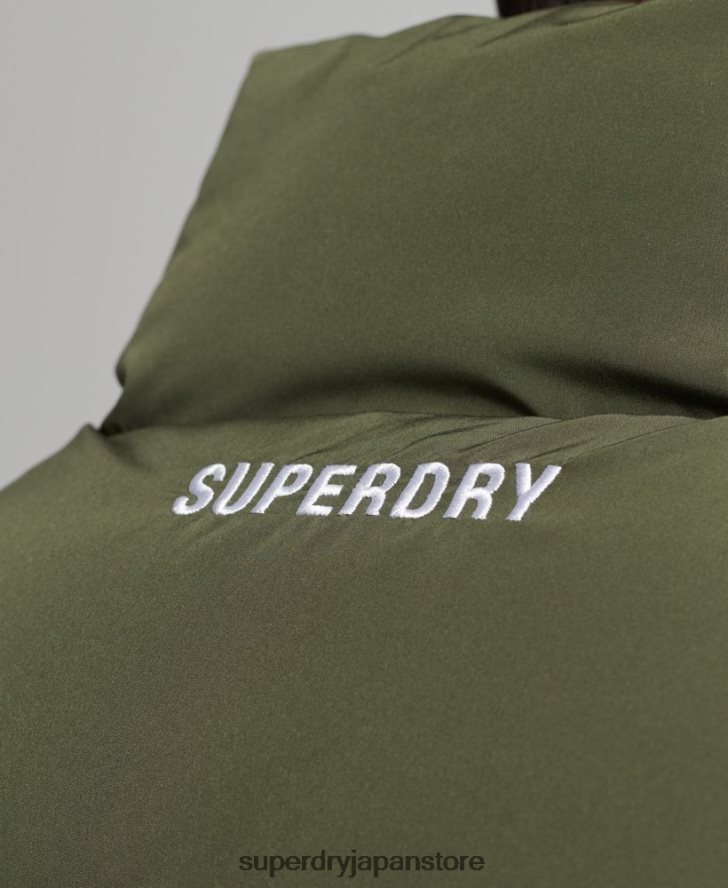 フードなしスポーツパファージレ 男性 Superdry 衣類 カーキ 2J62PZ990