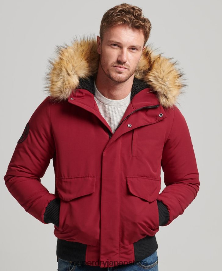 エベレスト ボンバージャケット 男性 Superdry 衣類 赤 2J62PZ992