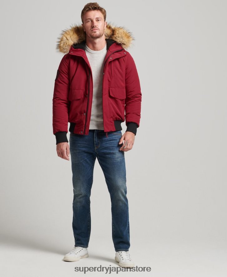 エベレスト ボンバージャケット 男性 Superdry 衣類 赤 2J62PZ992