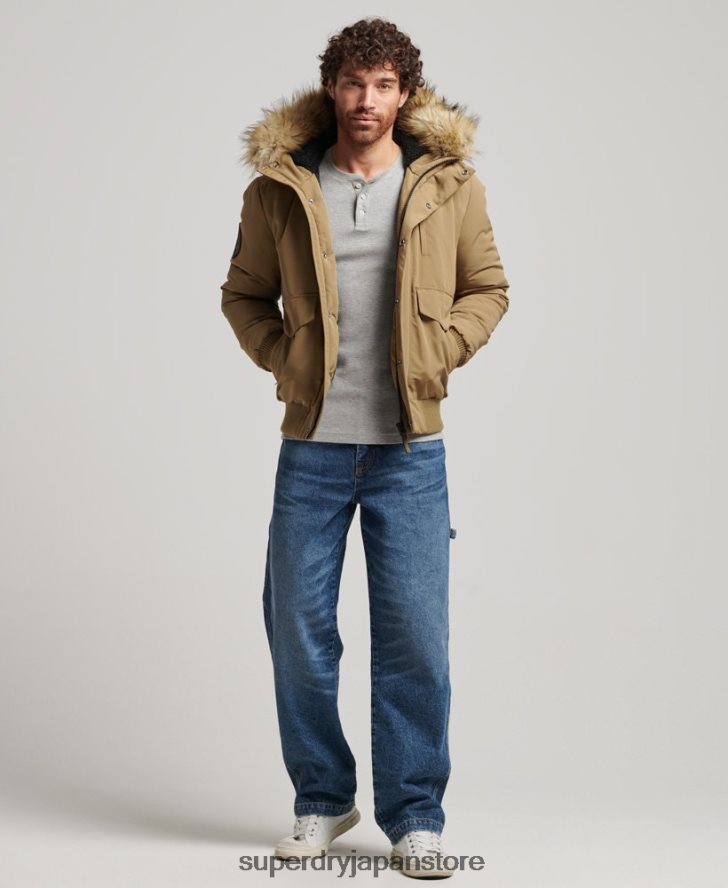 エベレスト ボンバージャケット 男性 Superdry 衣類 茶色 2J62PZ994