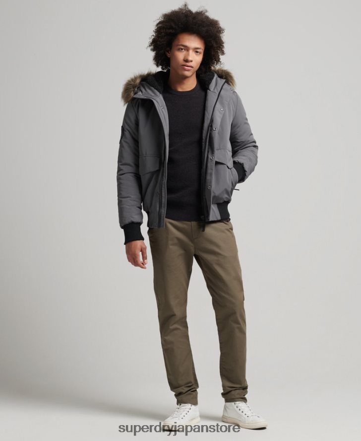 エベレスト ボンバージャケット 男性 Superdry 衣類 濃い灰色 2J62PZ995