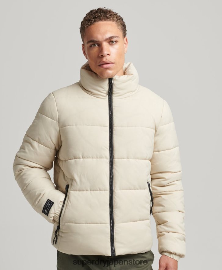 フードなしスポーツダウンジャケット 男性 Superdry 衣類 ベージュ 2J62PZ996