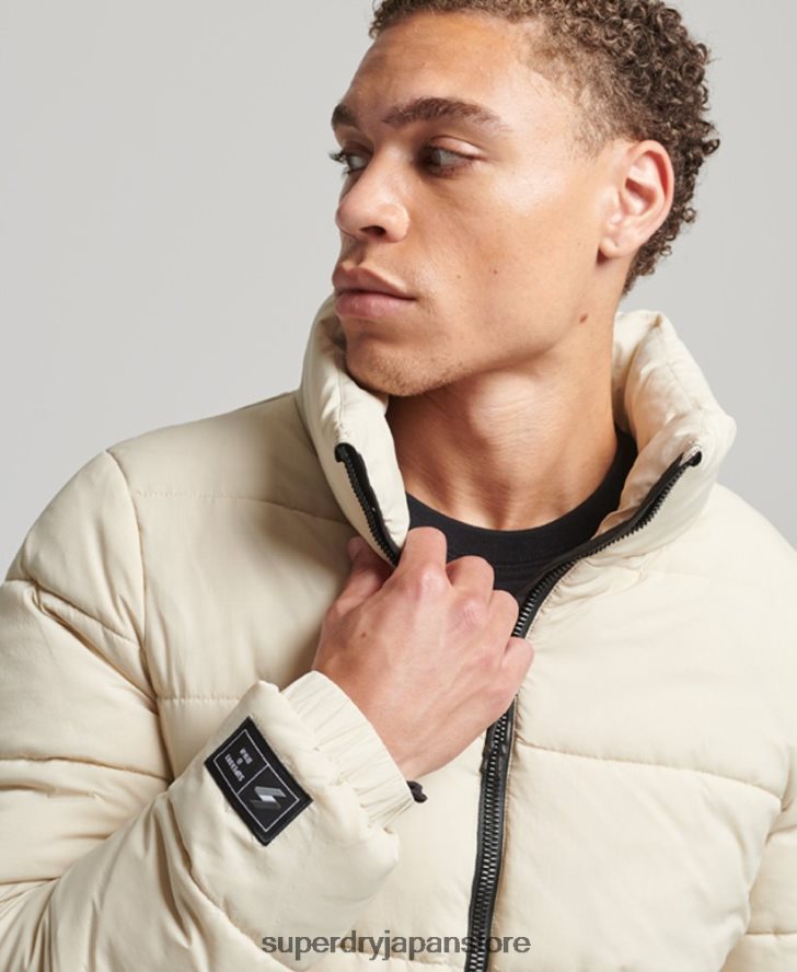 フードなしスポーツダウンジャケット 男性 Superdry 衣類 ベージュ 2J62PZ996