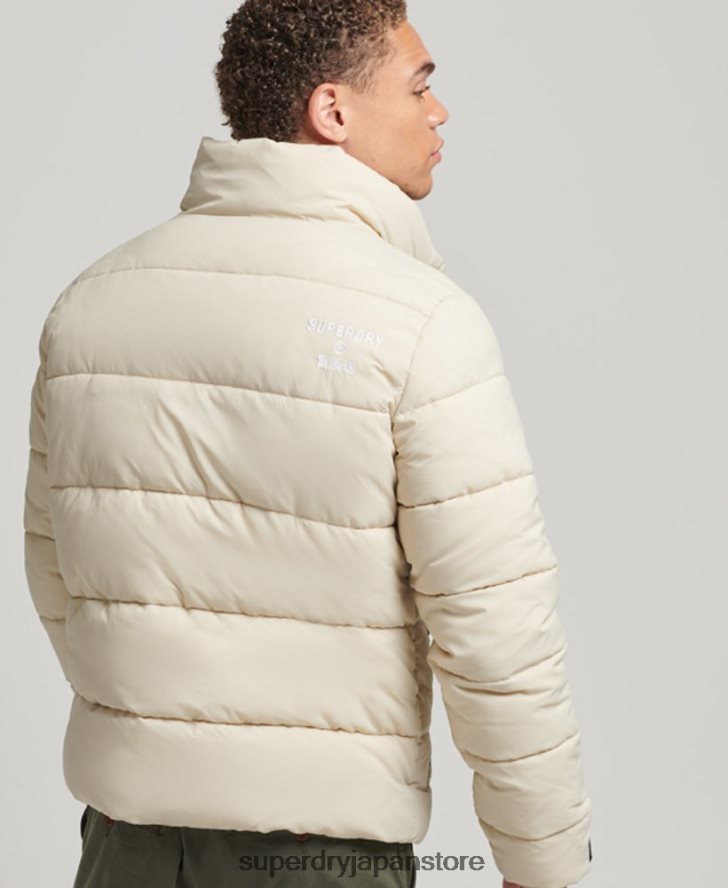 フードなしスポーツダウンジャケット 男性 Superdry 衣類 ベージュ 2J62PZ996