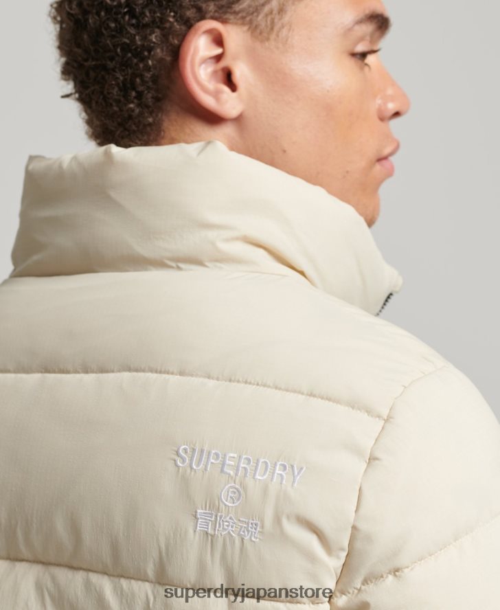 フードなしスポーツダウンジャケット 男性 Superdry 衣類 ベージュ 2J62PZ996