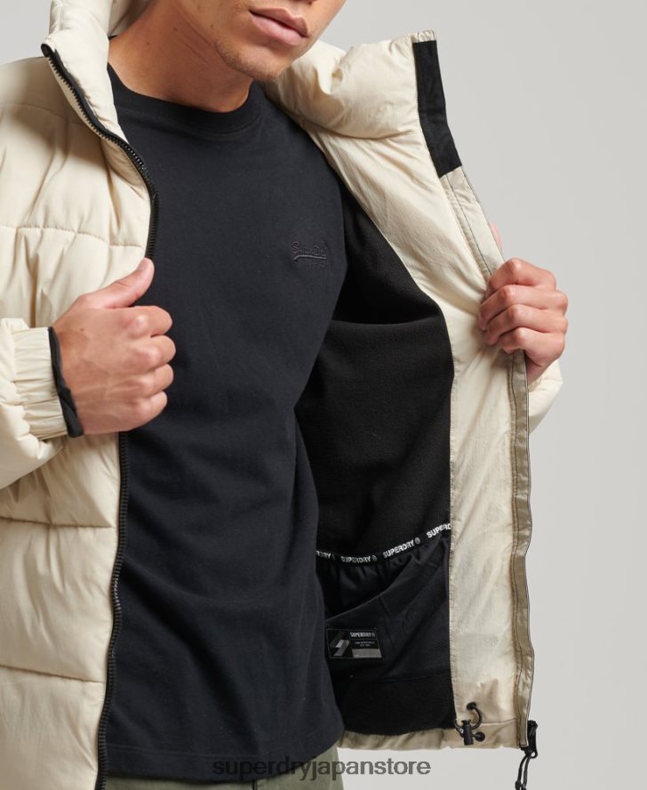 フードなしスポーツダウンジャケット 男性 Superdry 衣類 ベージュ 2J62PZ996