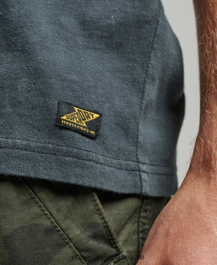 ヴィンテージ ローファイ フライヤー ベスト 男性 Superdry 衣類 黒 2J62PZ9