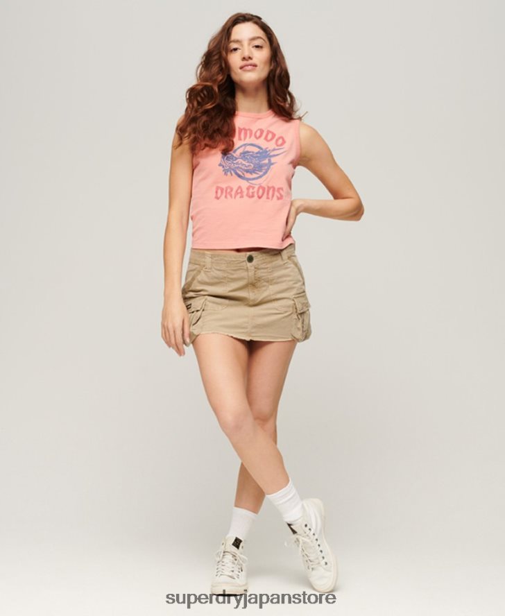 クラシックなドラゴンベストトップ 女性 Superdry x Komodo 衣類 コーラル 2J62PZ2116