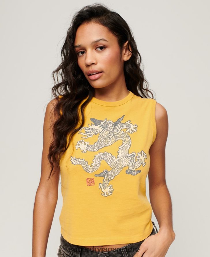 ヴィンテージベストトップ 女性 Superdry x Komodo 衣類 黄色 2J62PZ2166