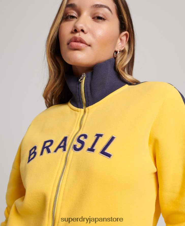 サッカーブラジルトラックトップ 女性 Superdry x Ringspun 衣類 黄色 2J62PZ3304