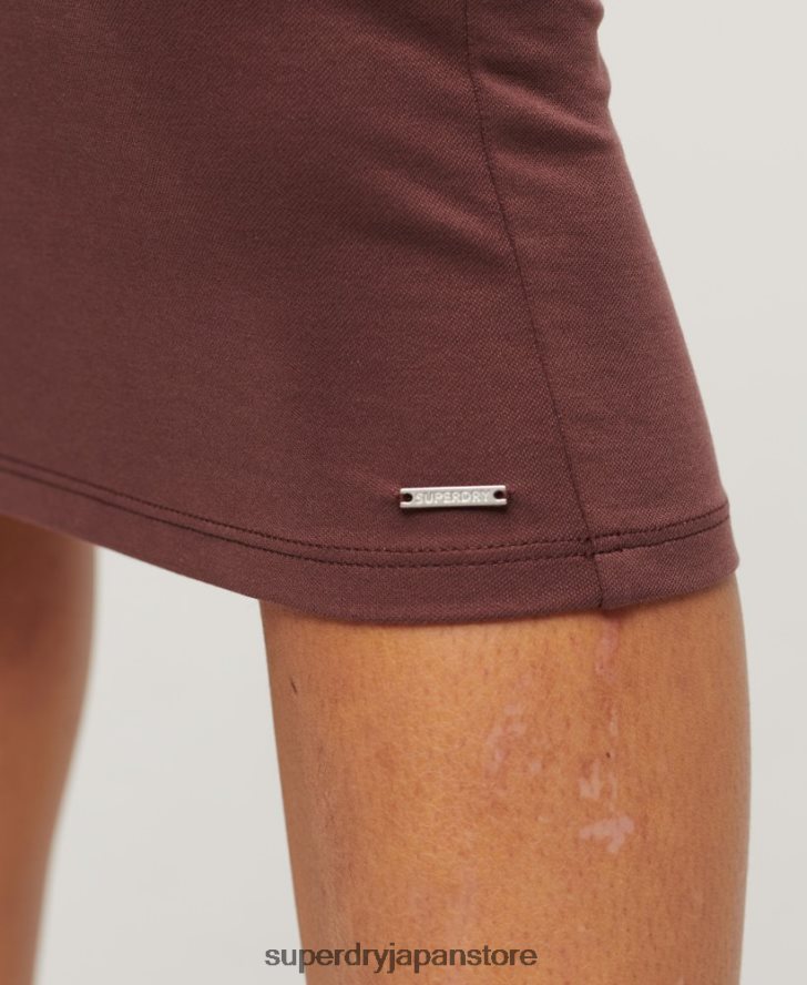 Tバックジャージーミディド​​レス 女性 Superdry 衣類 茶色 2J62PZ2391