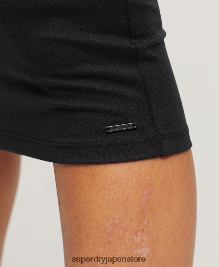 Tバックジャージーミディド​​レス 女性 Superdry 衣類 黒 2J62PZ2395