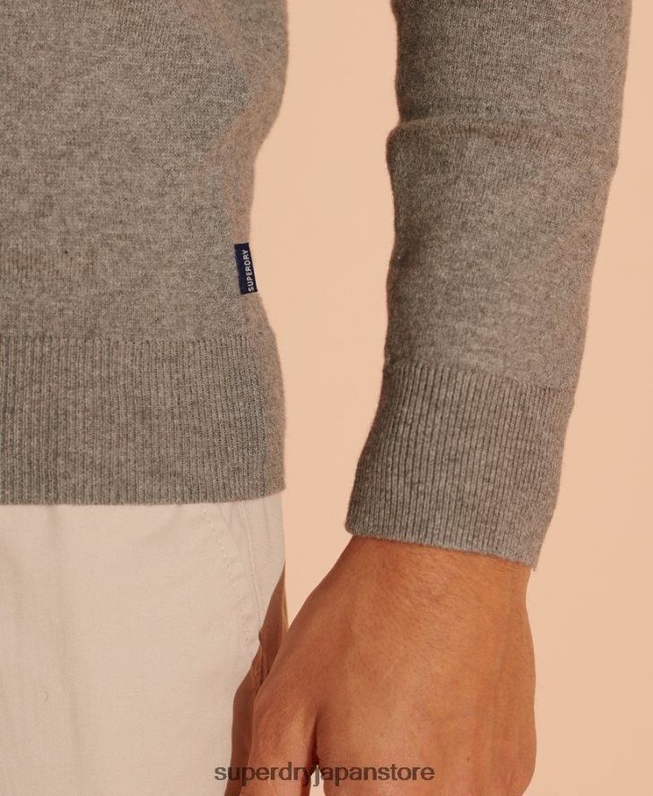 オレンジレーベル Vネックセーター 男性 Superdry 衣類 グレー 2J62PZ1364