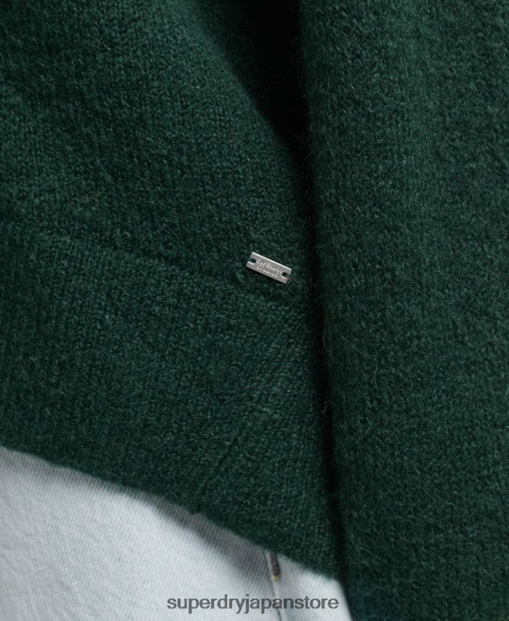 オーバーサイズ V ネック セーター 女性 Superdry 衣類 緑 2J62PZ3961