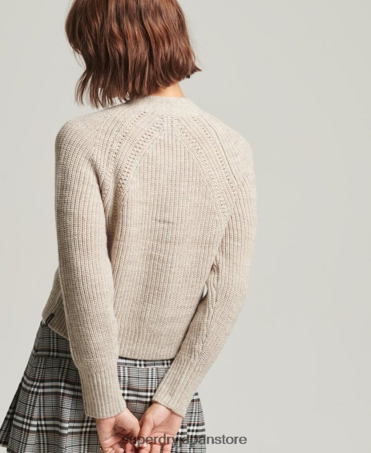 ジェシカ Vネックカーディガン 女性 Superdry 衣類 ベージュ 2J62PZ4022