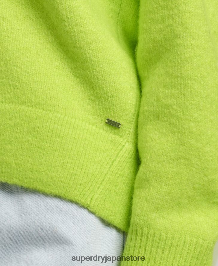 オーバーサイズ V ネック セーター 女性 Superdry 衣類 緑 2J62PZ4023