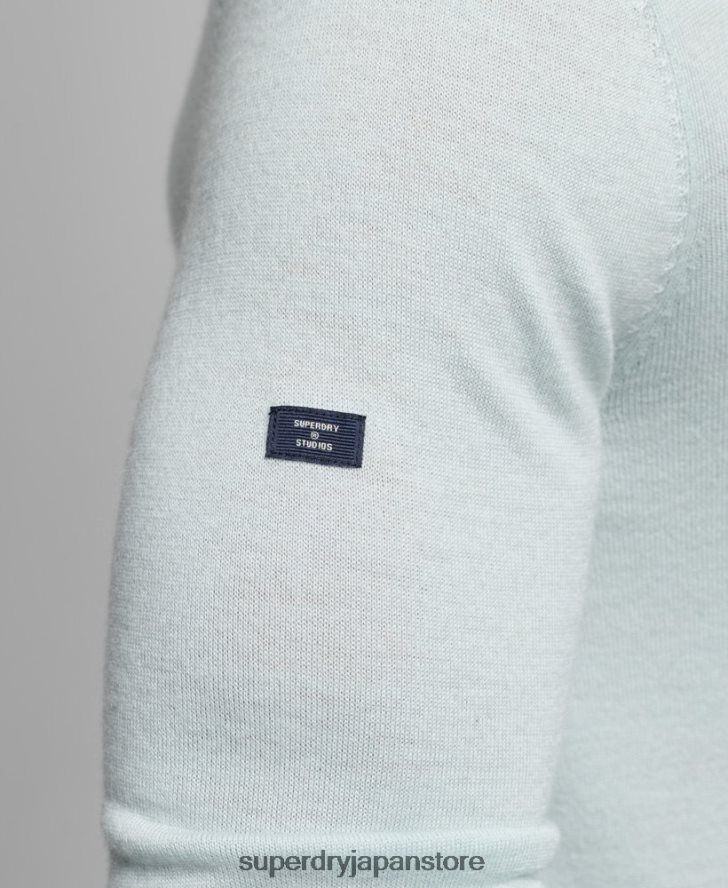 メリノ Vネックセーター 男性 Superdry 衣類 緑 2J62PZ5267