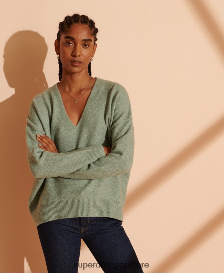 イザベラ スラウチ Vネック セーター 女性 Superdry 衣類 ターコイズ 2J62PZ6772