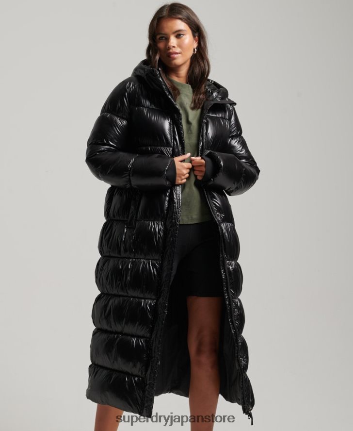 XPD スポーツ延縄フグコート 女性 Superdry 衣類 黒 2J62PZ3683