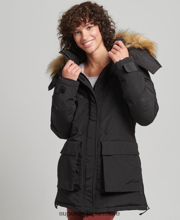 XPD エベレスト パーカー コート 女性 Superdry 衣類 黒 2J62PZ3740