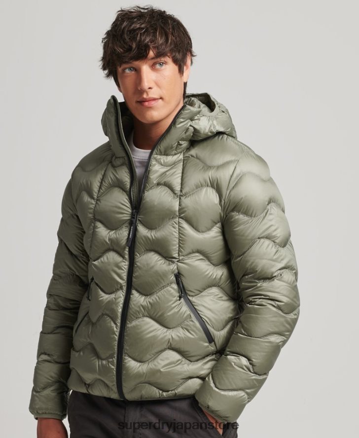 XPD ダウンキルティングジャケット 男性 Superdry 衣類 カーキ 2J62PZ4468