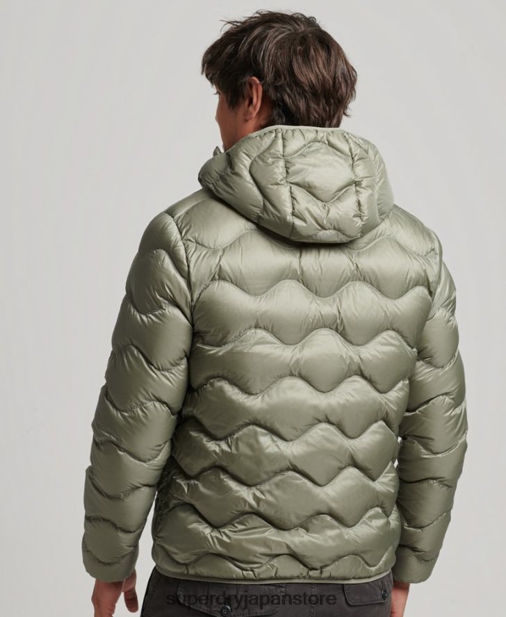 XPD ダウンキルティングジャケット 男性 Superdry 衣類 カーキ 2J62PZ4468