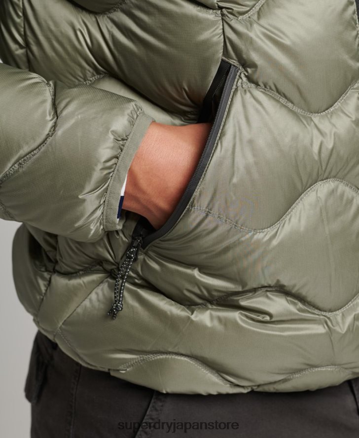 XPD ダウンキルティングジャケット 男性 Superdry 衣類 カーキ 2J62PZ4468