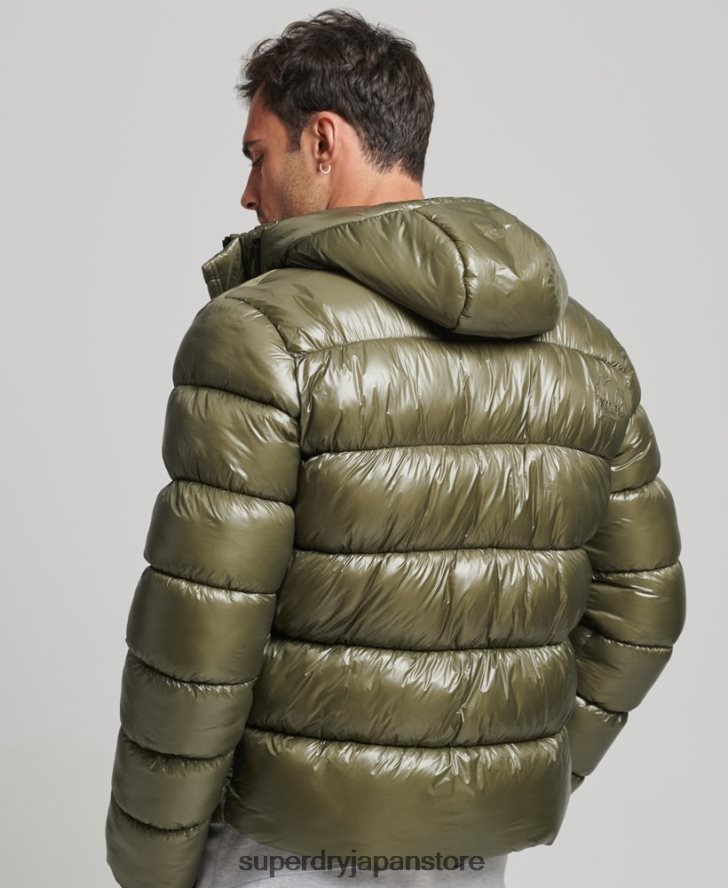 XPD スポーツ リュクス パファー ジャケット 男性 Superdry 衣類 緑 2J62PZ4648