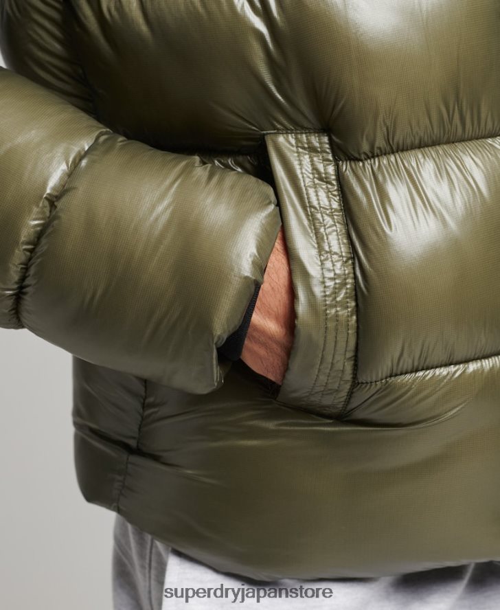 XPD スポーツ リュクス パファー ジャケット 男性 Superdry 衣類 緑 2J62PZ4648