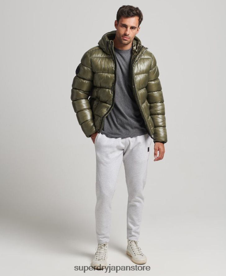 XPD スポーツ リュクス パファー ジャケット 男性 Superdry 衣類 緑 2J62PZ4648