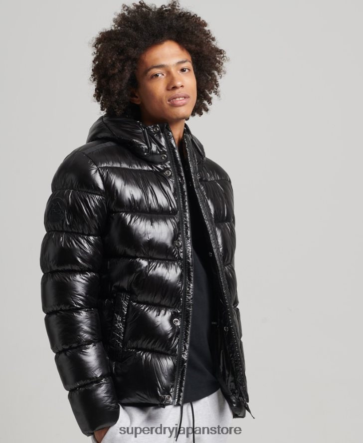 XPD スポーツ リュクス パファー ジャケット 男性 Superdry 衣類 黒 2J62PZ4682