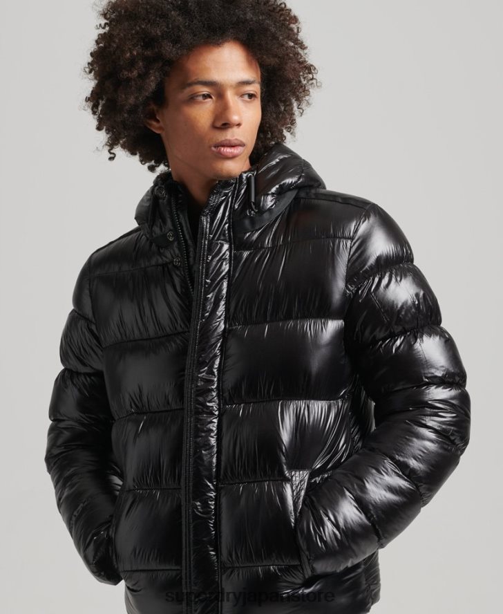 XPD スポーツ リュクス パファー ジャケット 男性 Superdry 衣類 黒 2J62PZ4682