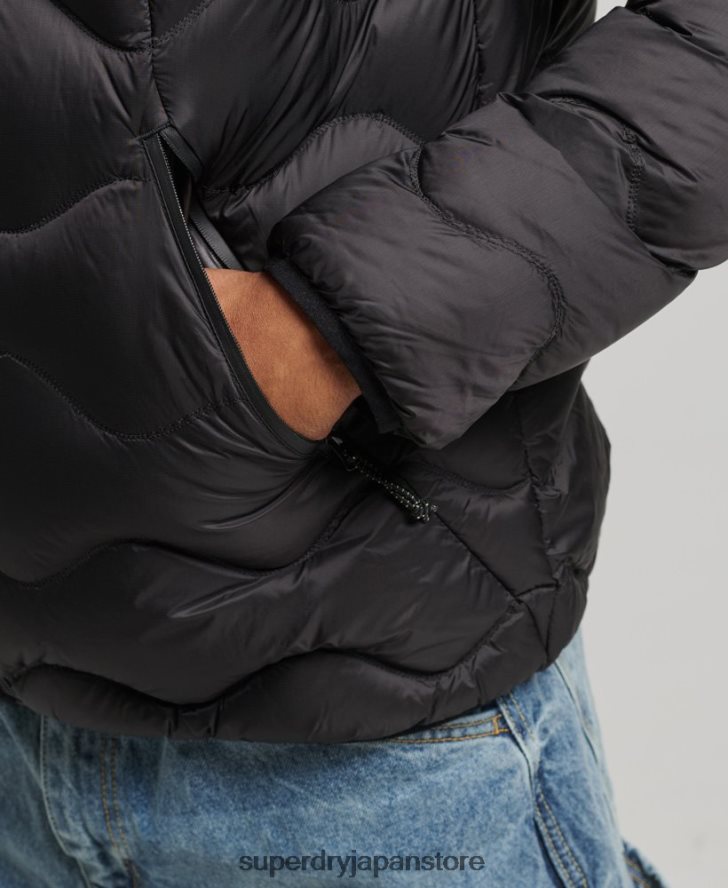 XPD ダウンキルティングジャケット 男性 Superdry 衣類 黒 2J62PZ4778